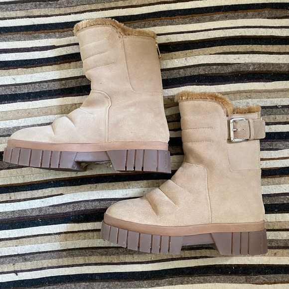 New Free People✨Fable Faux Fur Boot - Sand - Picture 4 of 6